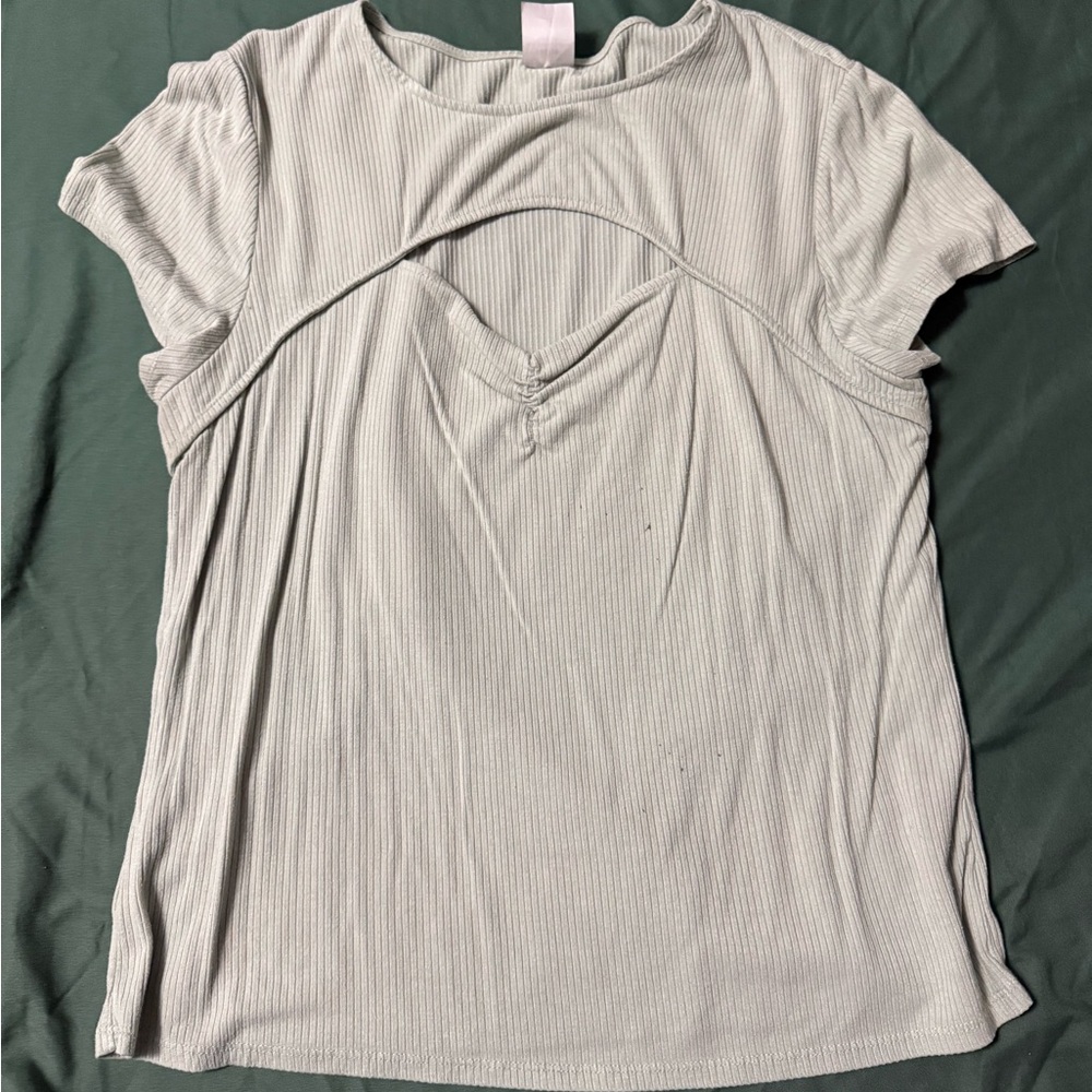Women's Ribbed Top in Light Green